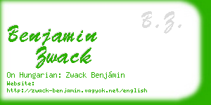 benjamin zwack business card
